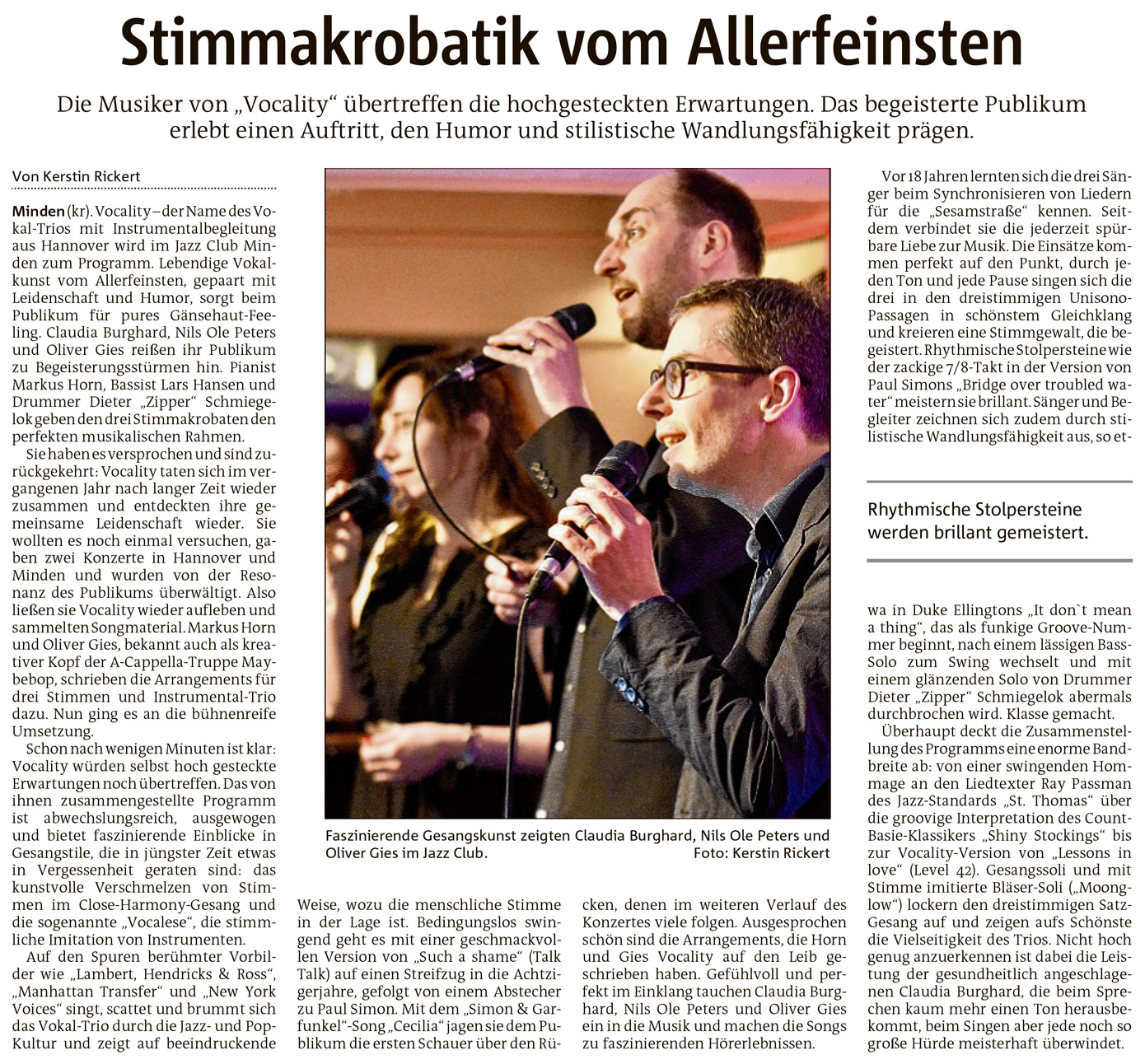© Copyright: Mindener Tageblatt, 13.02.2018, www.mt.de
